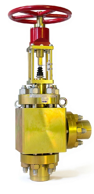 Клапан угловой конструкции на высокое давление. Серия КВДО-Р