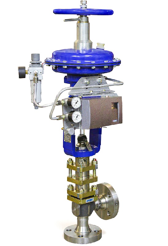 Регулирующий клапан угловой конструкции с сильфонным уплотнением. Серия КМР